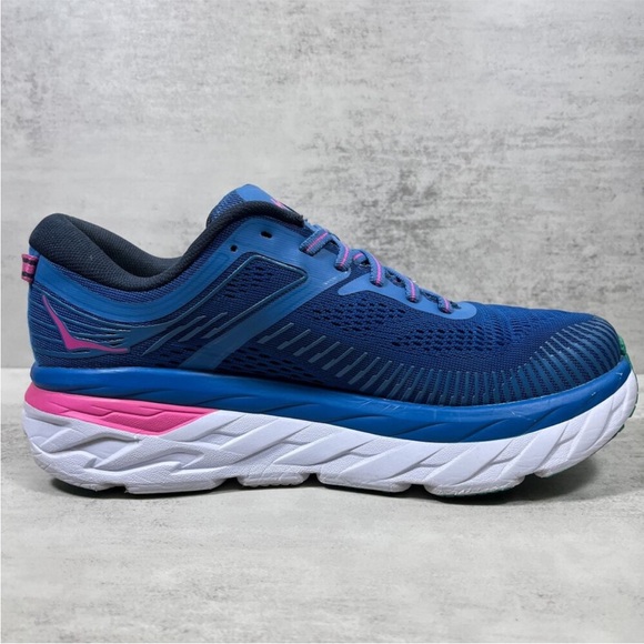 SOLD. DO NOT BUY! Hoka One One Bondi 7 Blue Sneakers Womens Size 7 - Picture 2 of 11